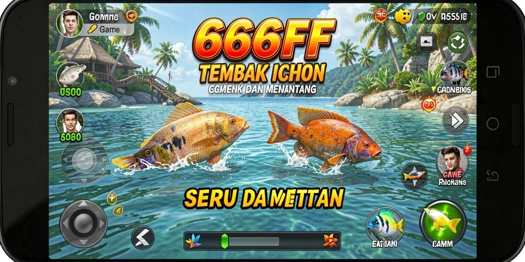 Tangkapan layar utama 666FF yang menampilkan gameplay seru Tembak Ikan.