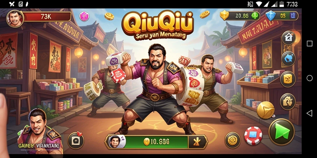 Gameplay QiuQiu yang mendebarkan dalam 73K.