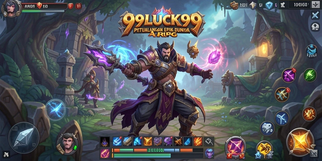 Tampilan dinamis dari gameplay seru ARPG 99LUCK99.