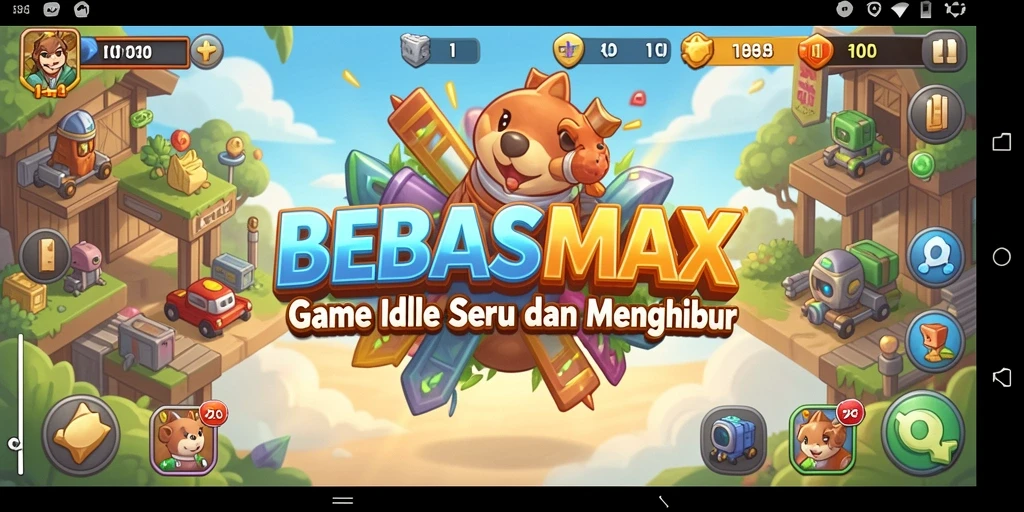 Tampilan menarik dari gameplay BEBASMAX yang menyenangkan dan penuh warna.