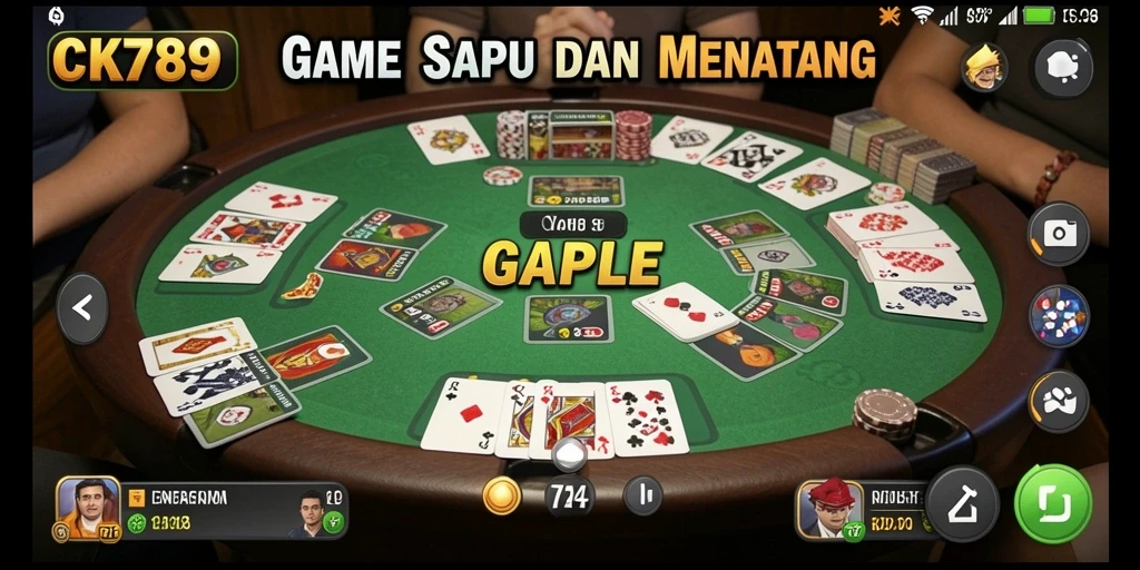 Tampilan gameplay Gaple yang menarik dan interaktif.