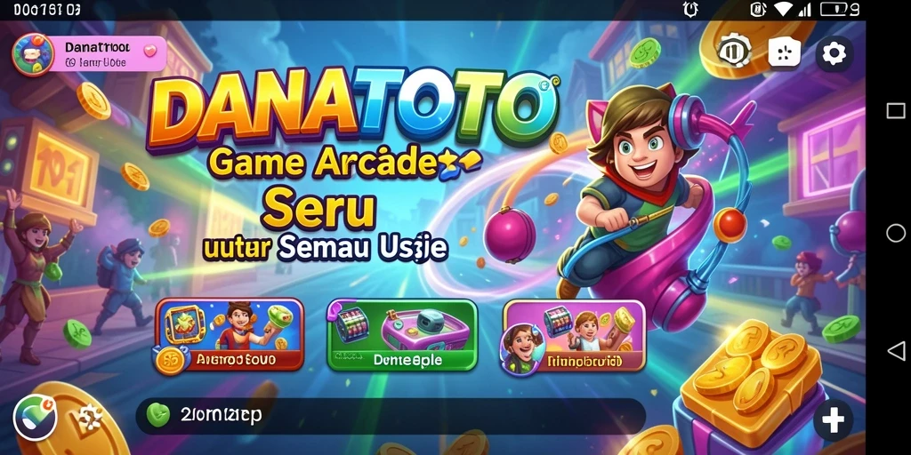 Tampilkan aksi seru dari gameplay arcade DANATOTO.