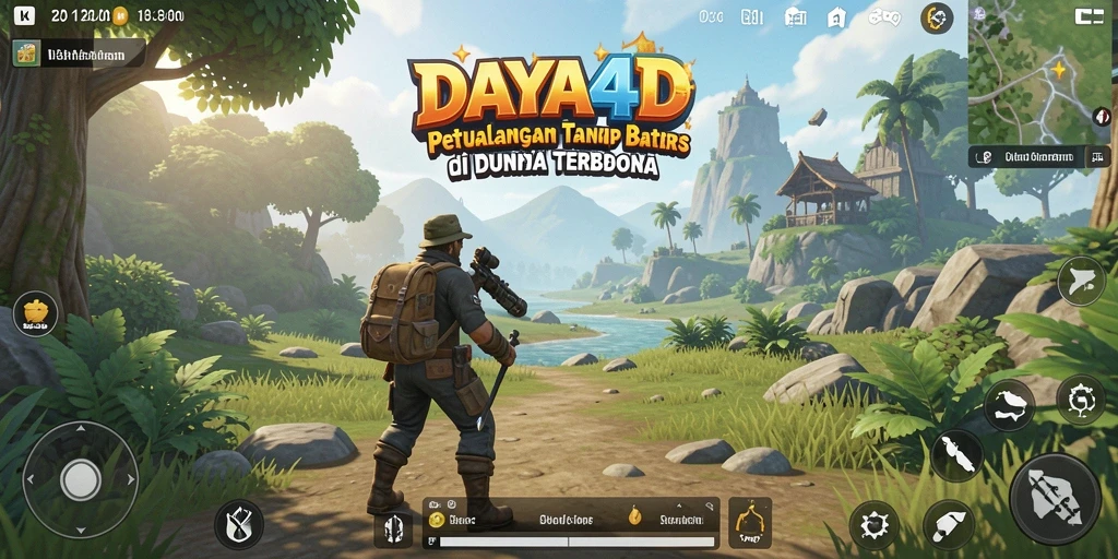 Tampilan gameplay DAYA4D menunjukkan dunia terbuka yang luas dan beragam.