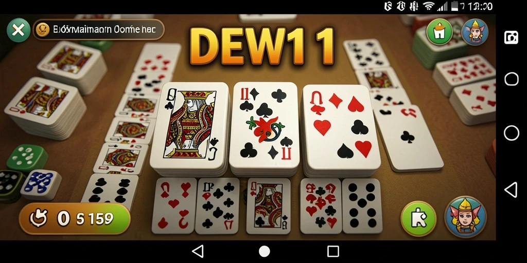 Gameplay seru DEWI11 dengan pemain berkompetisi di meja Domino.