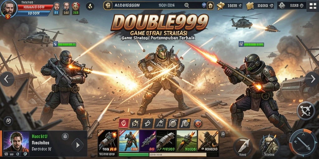Tampilan gameplay menegangkan dari DOUBLE999 dengan aksi strategi.