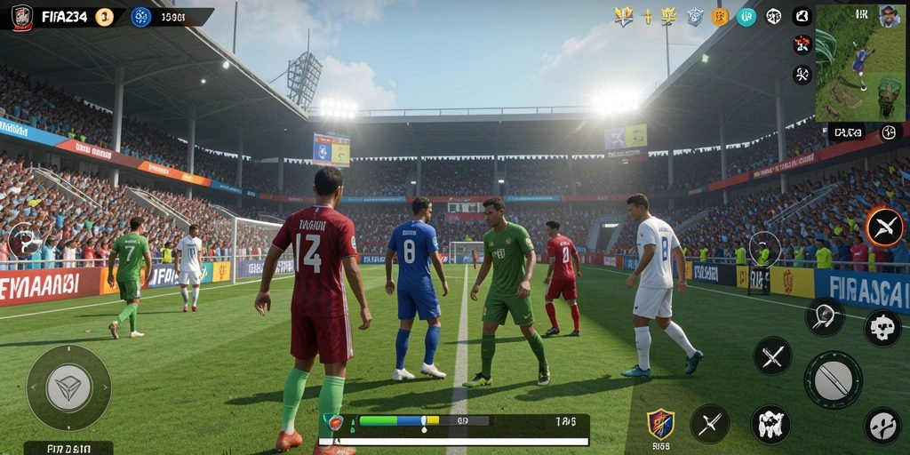 Tangkapan layar FIFA234 menampilkan aksi seru dalam game TPS yang menegangkan.