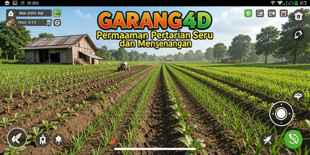 Screenshot permainan GARANG4D yang menunjukkan aktivitas bertani.