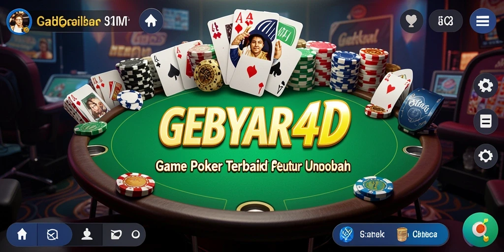 Screenshot utama GEBYAR4D menampilkan gameplay poker yang seru.