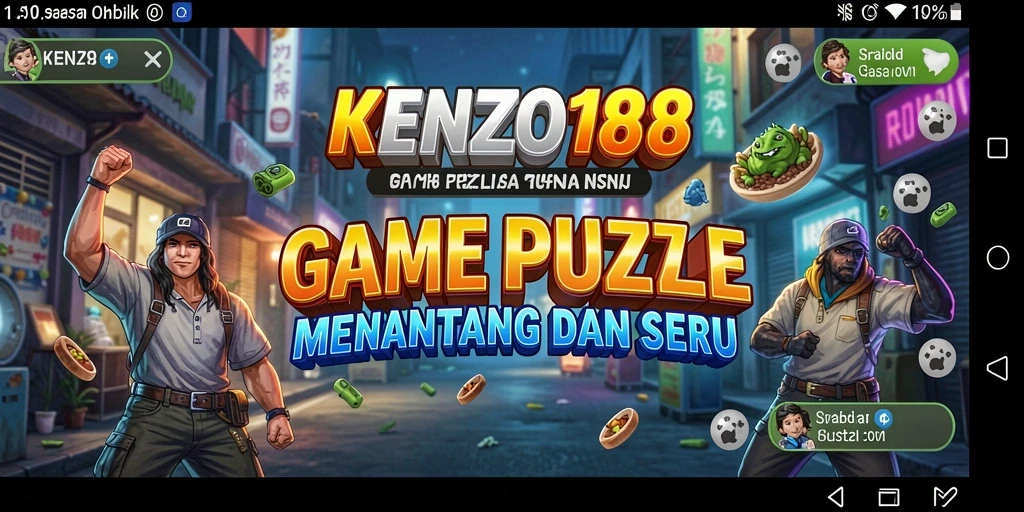 Screenshot KENZO188 menampilkan gameplay puzzle yang mengasyikkan.