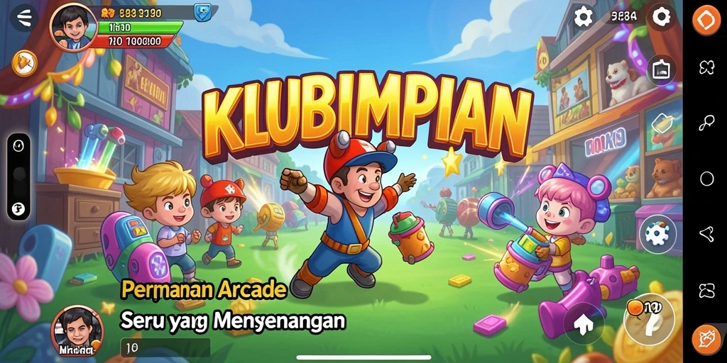 Screenshot gameplay KLUBIMPIAN yang menampilkan tantangan seru.