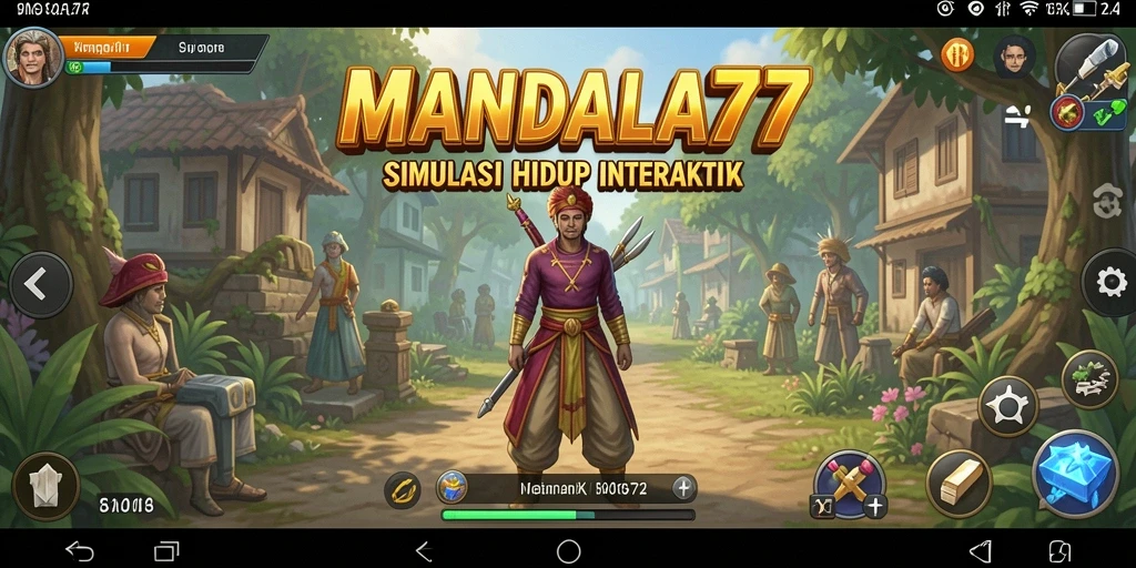 Tampilan gameplay interaktif dari MANDALA77 yang menakjubkan.