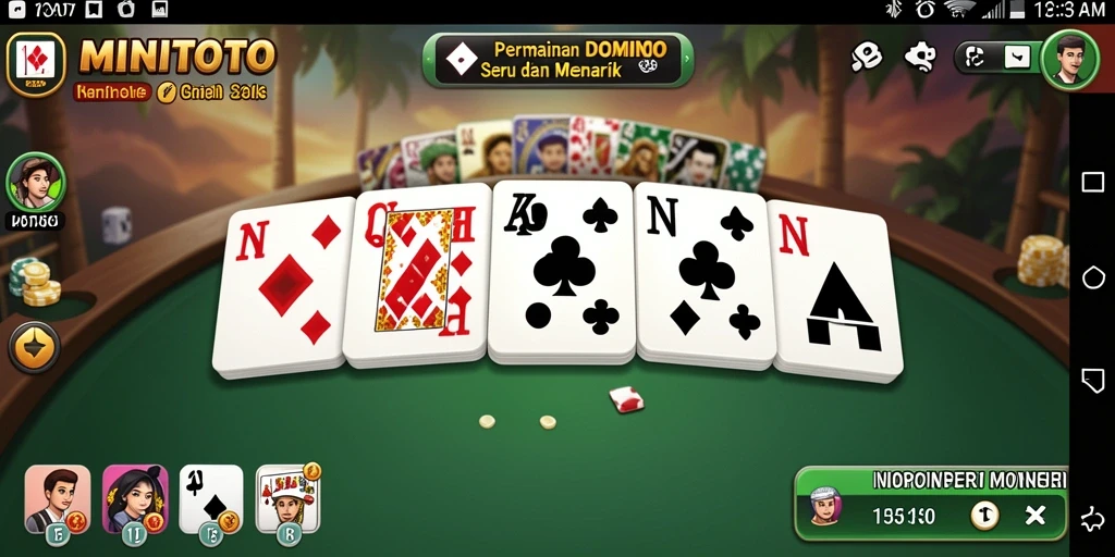Tampilan gameplay MINITOTO yang menegangkan dalam permainan Domino.