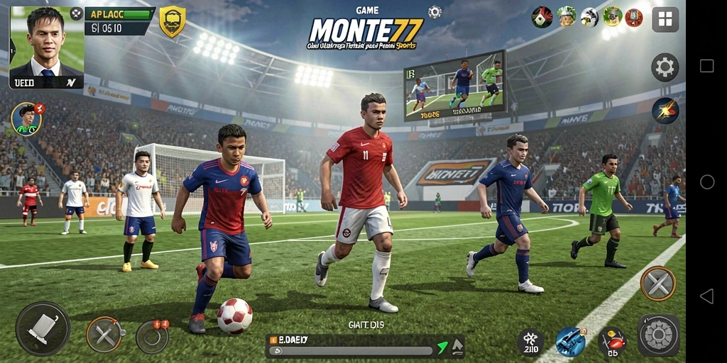 Screenshot gameplay seru di MONTE77 dengan aksi olahraga yang mendebarkan.