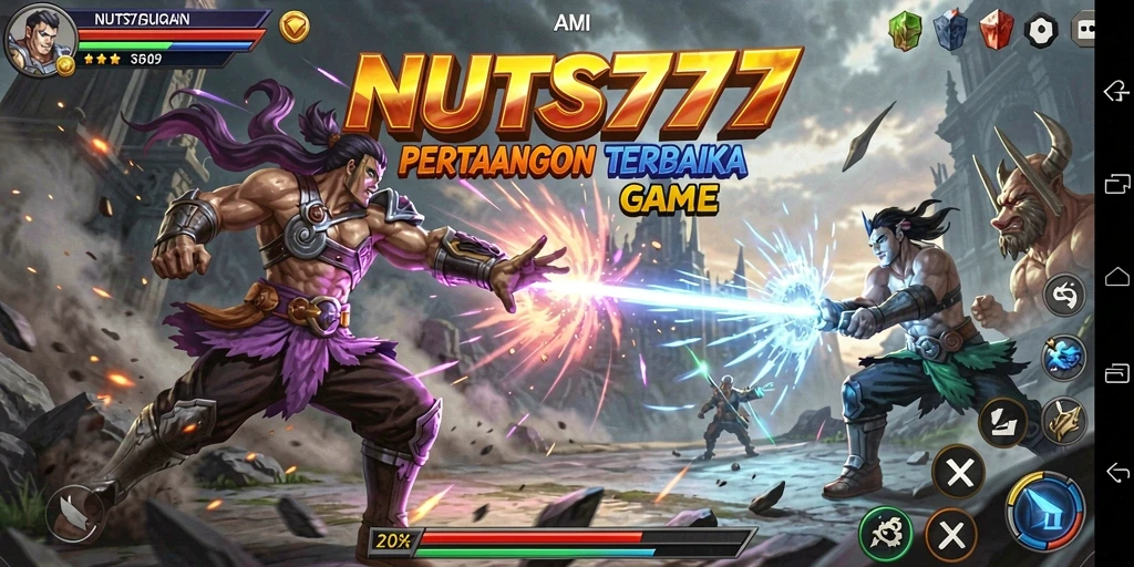 Gameplay pertarungan seru di NUTS777.