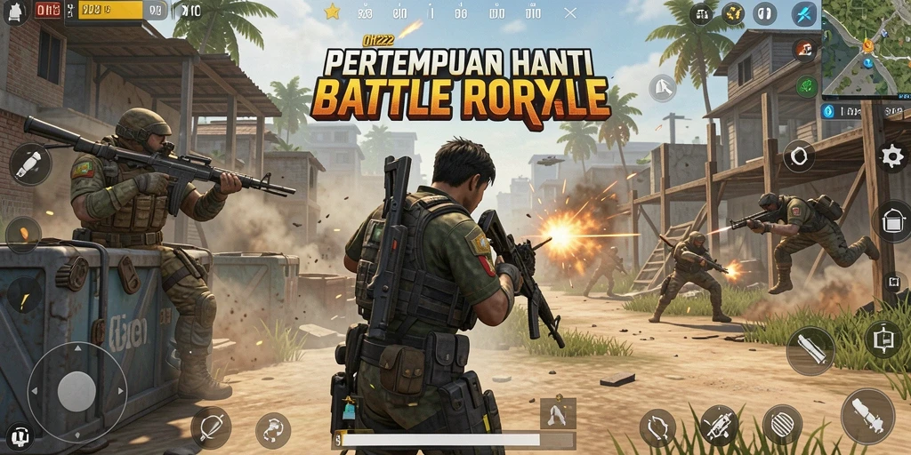 Tampilan gameplay seru dari OH222 saat pertempuran berlangsung.