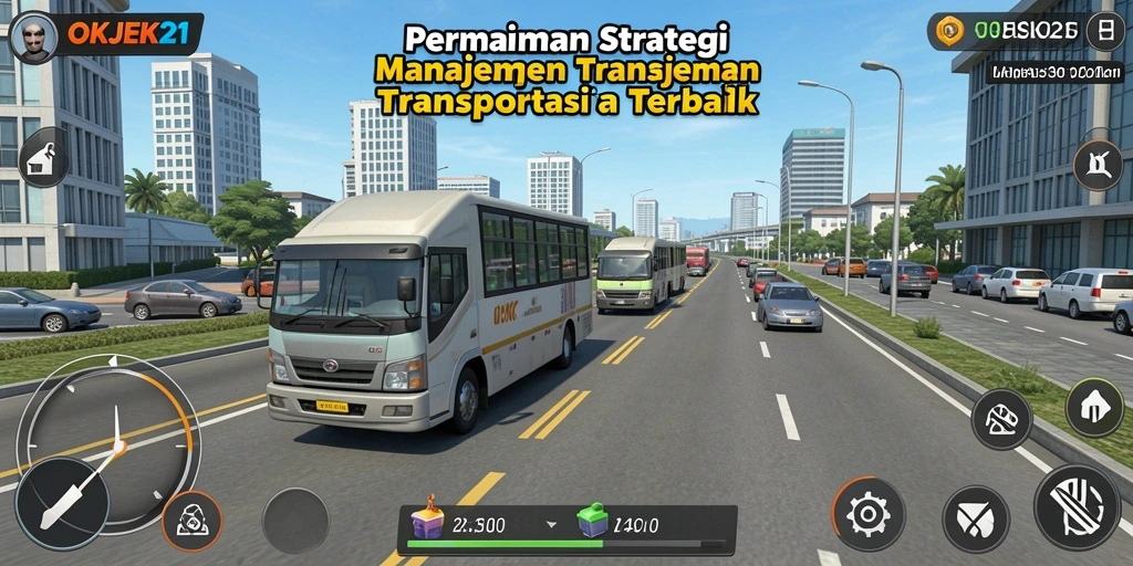 Screenshot menampilkan berbagai kendaraan ojek dalam aksi di jalanan kota.