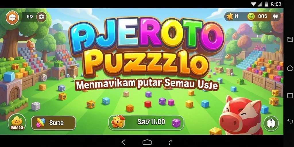 Screenshot gameplay POJEROTOTO yang menampilkan tantangan puzzle.
