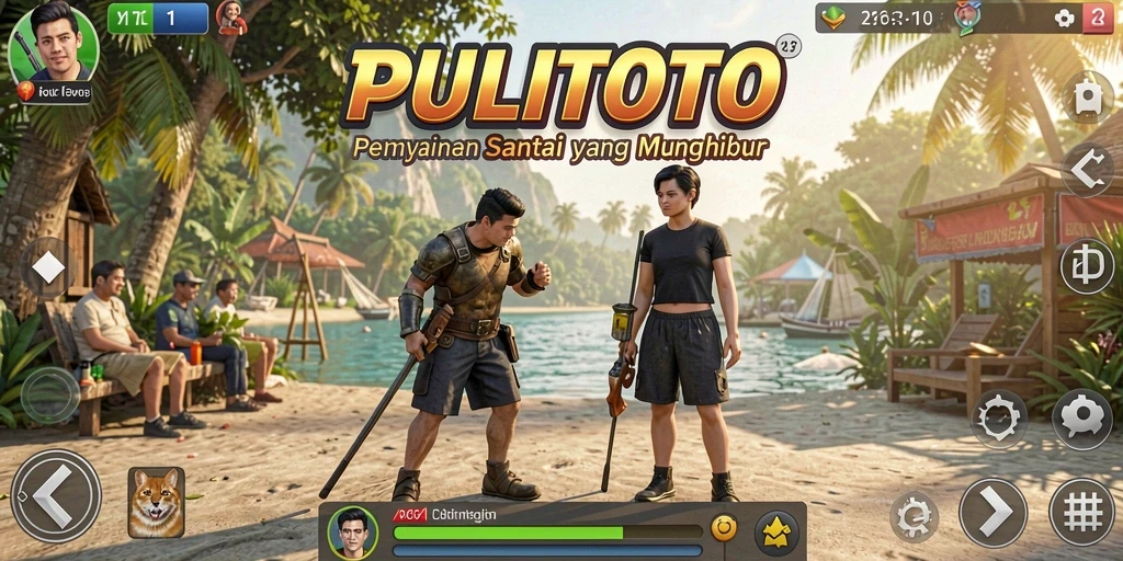 Screenshot utama <strong>PULITOTO</strong> menampilkan gameplay yang ceria dan menarik.