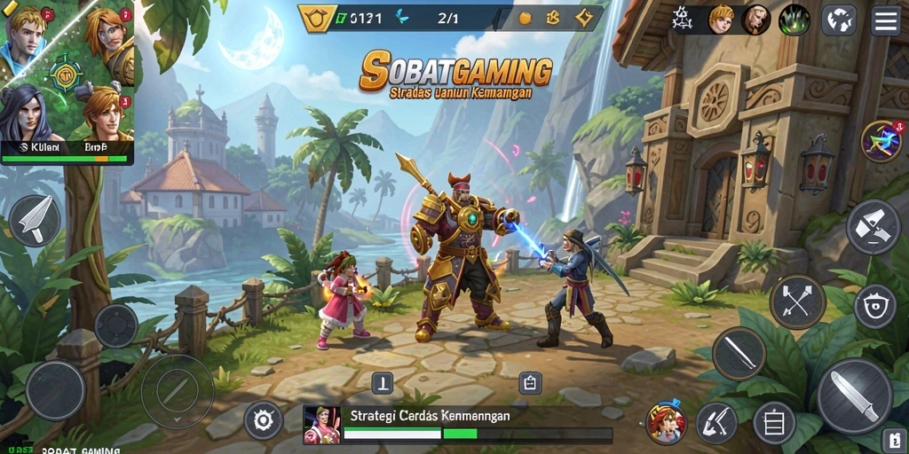 Tampilan gameplay yang menegangkan dalam SOBATGAMING dengan strategi yang intens.