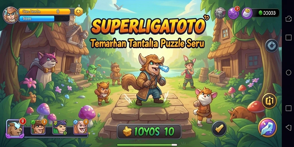 Gameplay SUPERLIGATOTO yang menantang dan seru.