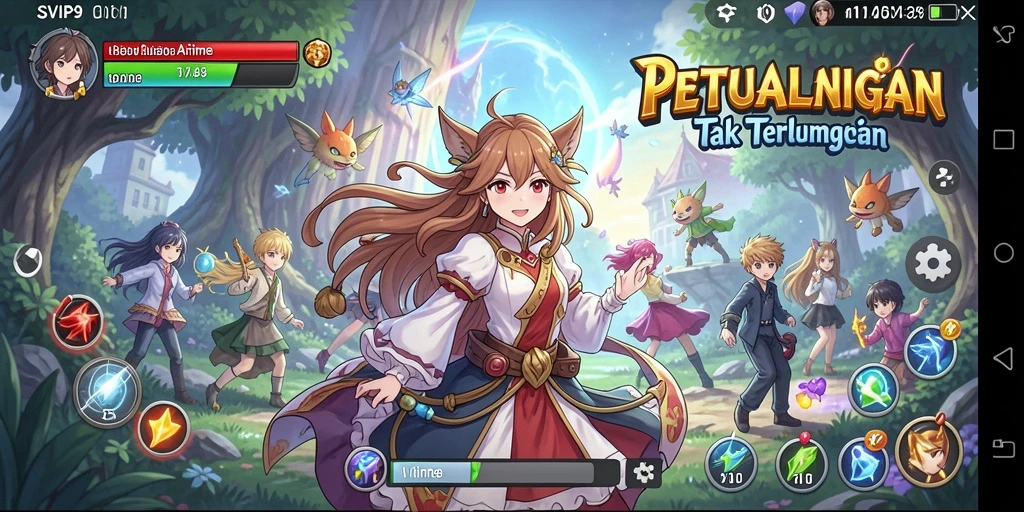 Tampilan gameplay mendebarkan dari SVIP9 dengan karakter Anime.
