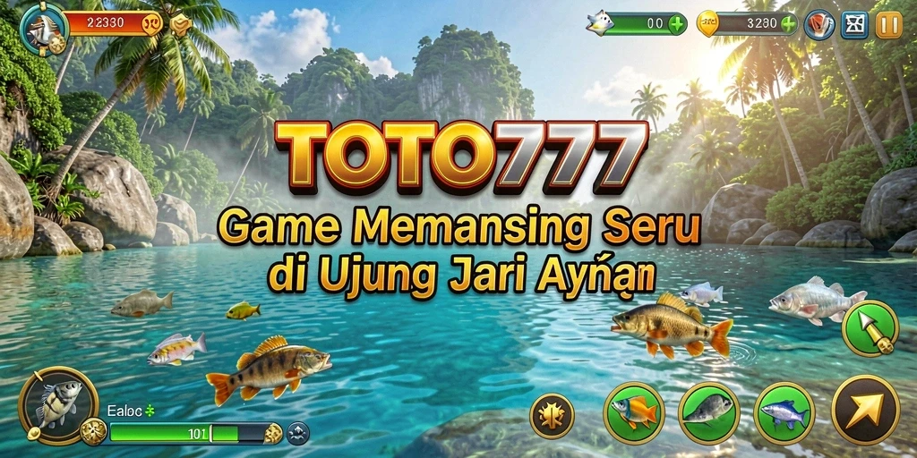 Tampilan gameplay utama TOTO777 yang menakjubkan saat memancing.