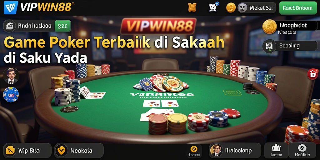 Tampilan gameplay Poker yang mendebarkan dan interaktif di VIPWIN88.
